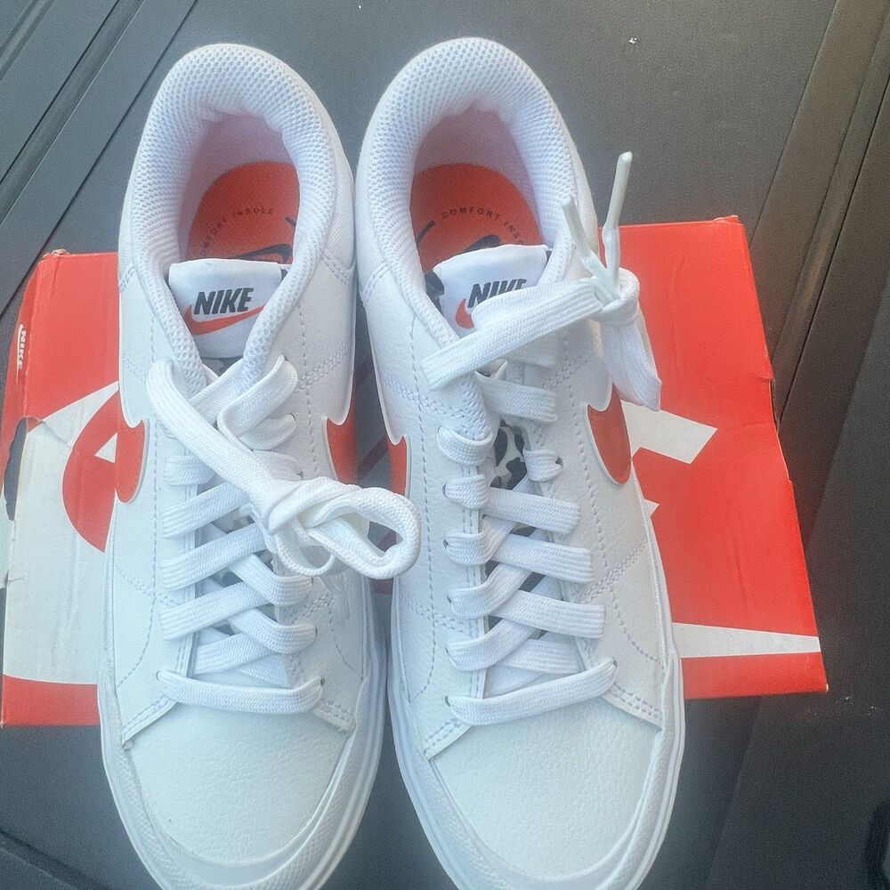 Nike Court Legacy Lift Platform Shoes Sneakers Women’s Sz 9.5 White DZ5203-100 - Picture 8 of 11